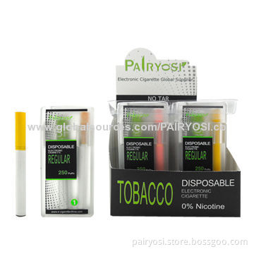 E cigarette starter kit, 7.8mm diameter support 250 puffs, blister packing with display box